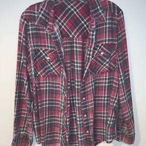 2 flannel button ups